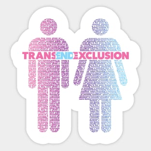 TransEndExclusion - Multicolor - No Border Sticker
